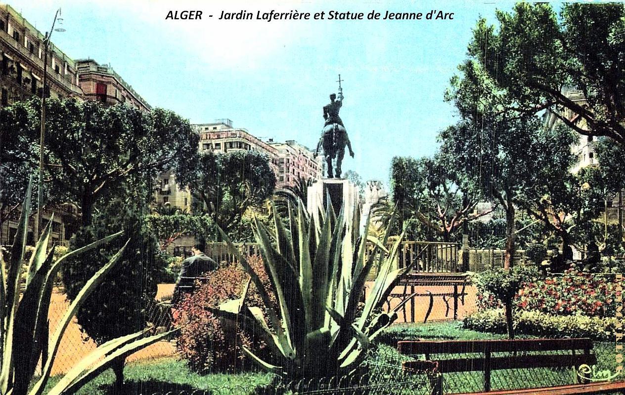 Alger - Jardin Laferriere et Statue de Jeanne d'Arc.jpg